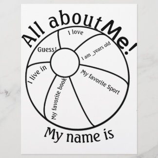 All about ME! Beach Ball Custom Letterhead