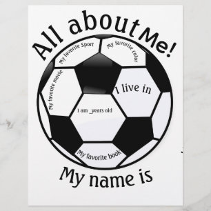 All about ME! Soccer Ball Custom Letterhead