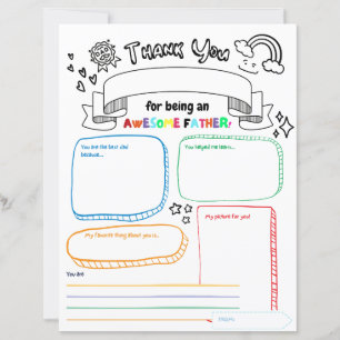 All About My Dad, Thank You, Kids Gift for Fathers