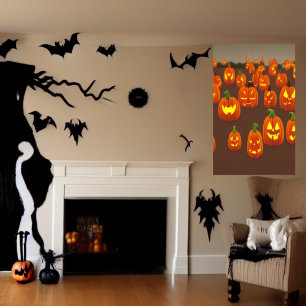 All about pumpkin AI Art Poster