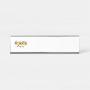 All About Safety Desk Name Plate