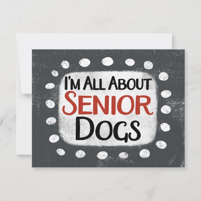 All About Senior Dogs Greeting Card (Front)