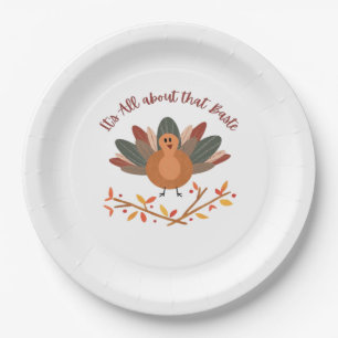 All About That Baste Sloth Classic Whimsical Style Paper Plate