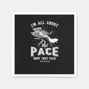 All About That Pace Track Field Runner Triathlete Napkin