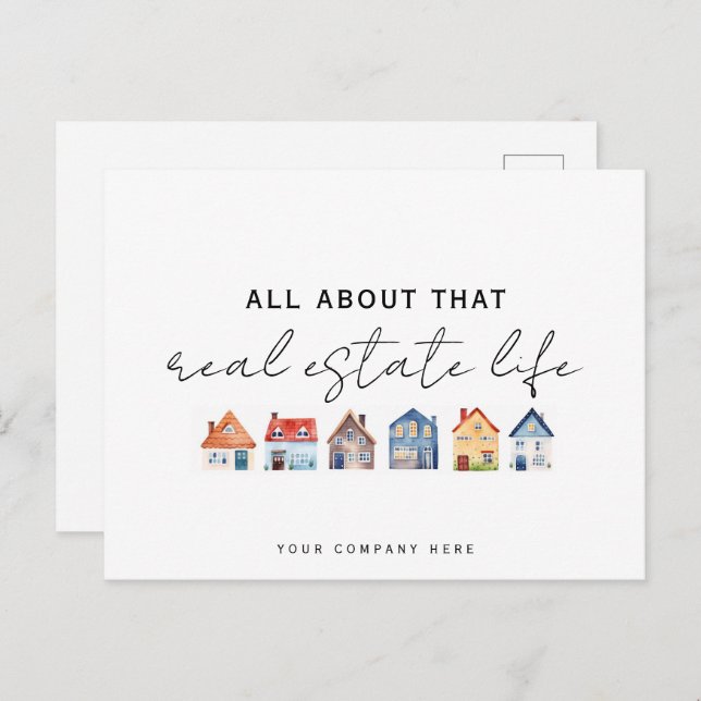 All About That Real Estate Life Promotional   Postcard (Front/Back)