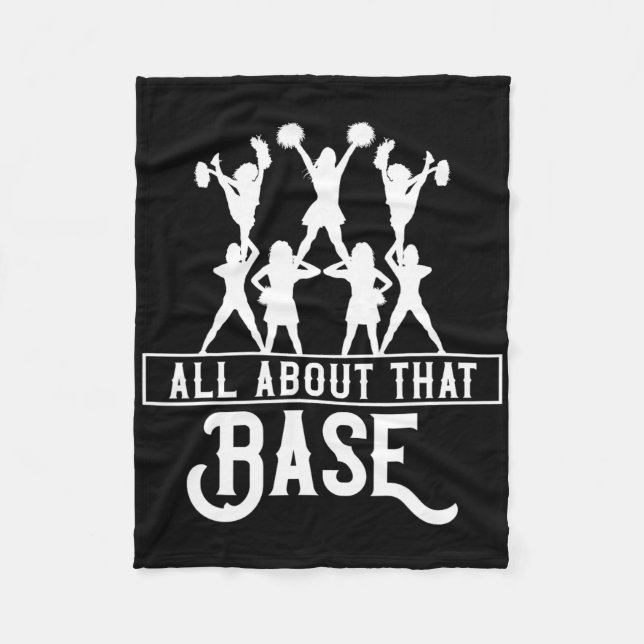 All About That Se Cheerleading Design, Cheer Gift, Fleece Blanket (Front)