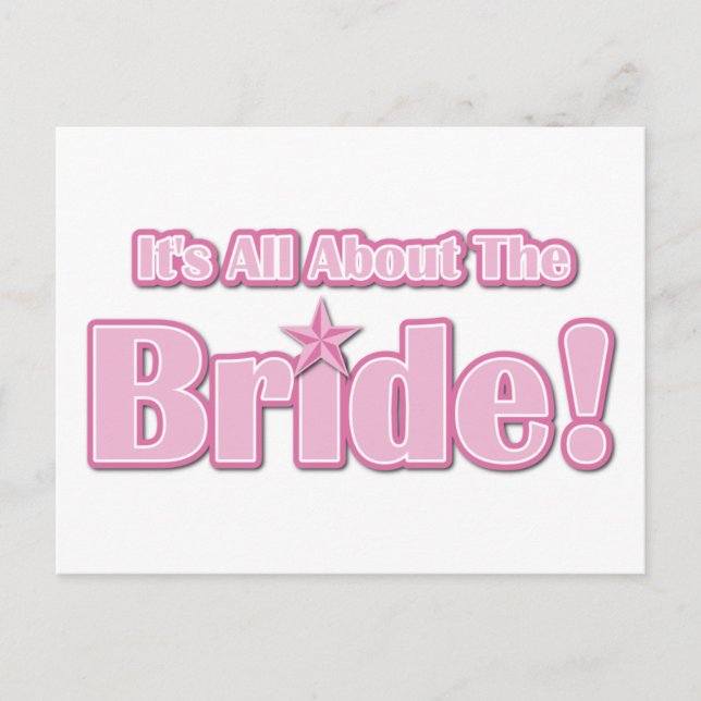 All About The Bride Postcard (Front)