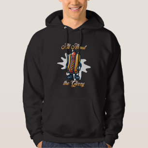 All About the Glizzy Funny Hot dog Humour Hoodie
