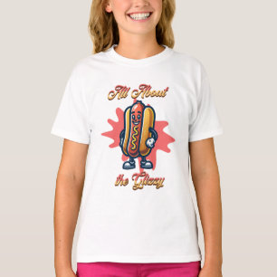 All About the Glizzy Funny Hot dog Humour T-Shirt