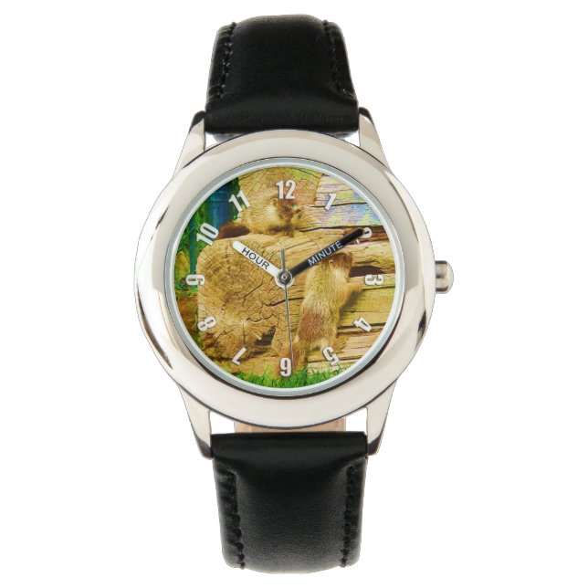 All About The Marmots - Baby Yellow-bellied Marmot Watch (Front)