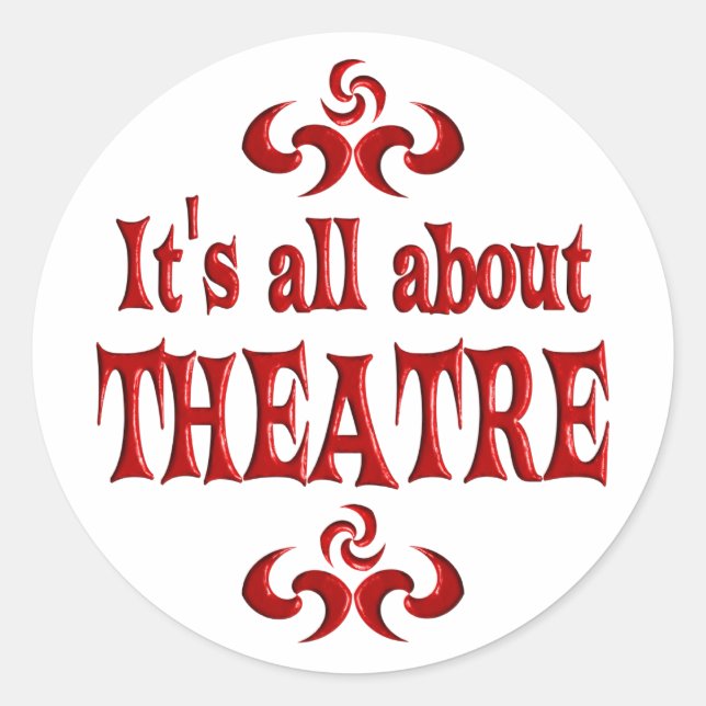 ALL ABOUT THEATRE CLASSIC ROUND STICKER (Front)