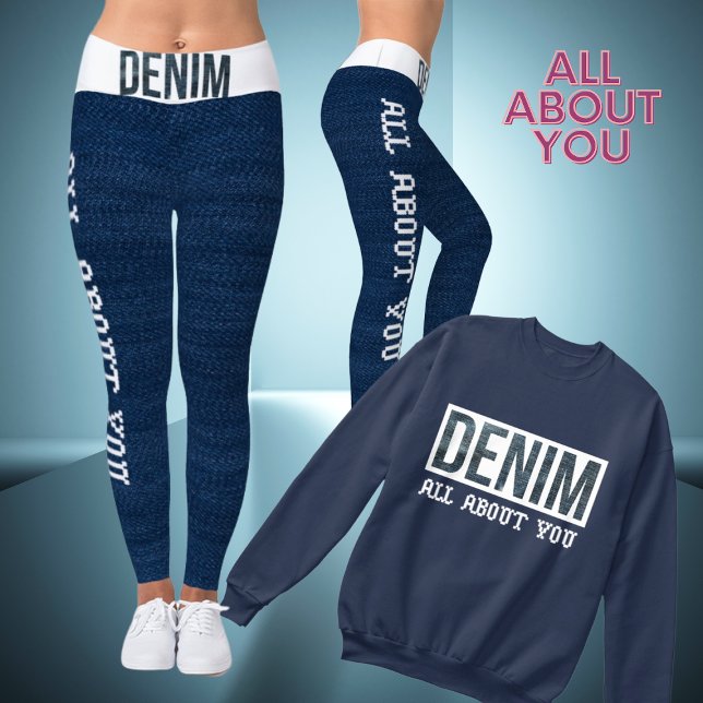 ALL ABOUT YOU - Fashionable Denim Sports Leggings (Creator Uploaded)
