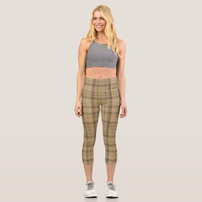 ALL ABOUT YOU - Plaid Capri Legging (Front)