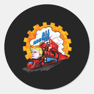 All Abroad The Trump Train 2024 Future Is Bright Classic Round Sticker