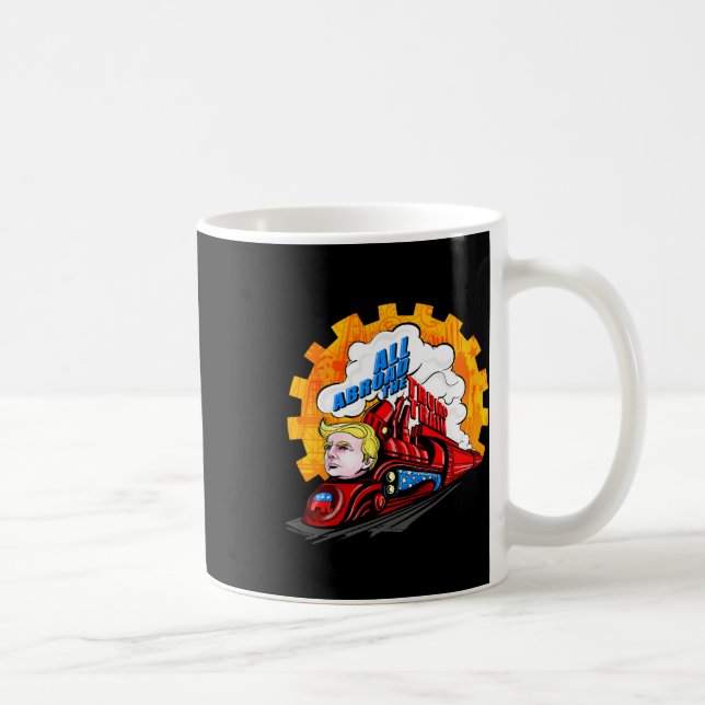 All Abroad The Trump Train 2024 Future Is Bright  Coffee Mug (Right)