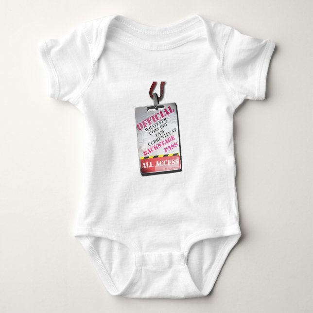 All Access Backstage Pass Baby Bodysuit (Front)