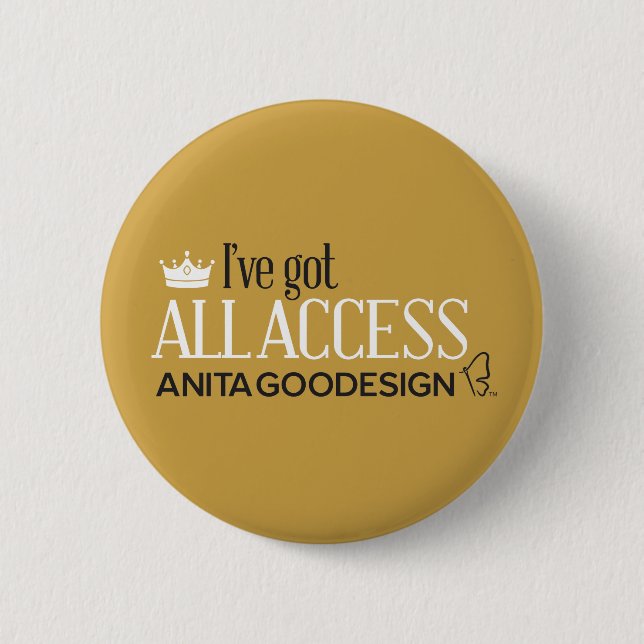 All Access Club Button (Gold) (Front)