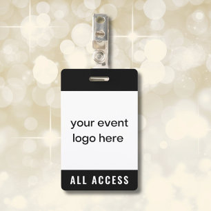 All Access Event Pass Badge ID Badge