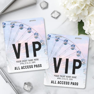 All Access Event VIP ID Badge