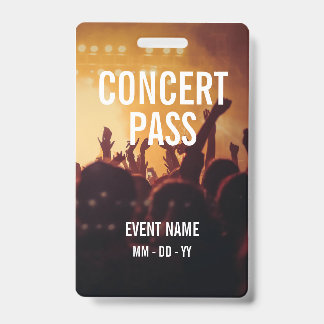 All Access Name Photo Custom Concert ID Badge