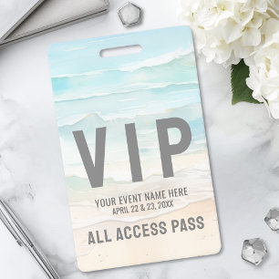 All Access Pass Event VIP ID Badge