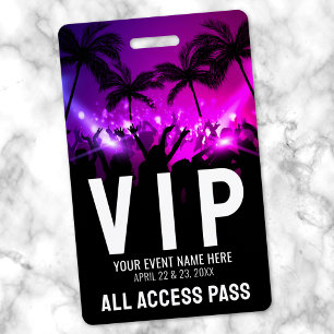 All Access Pass Event VIP ID Badge