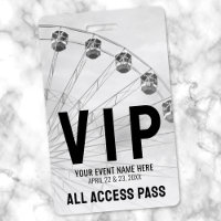 All Access Pass Festival Black White VIP