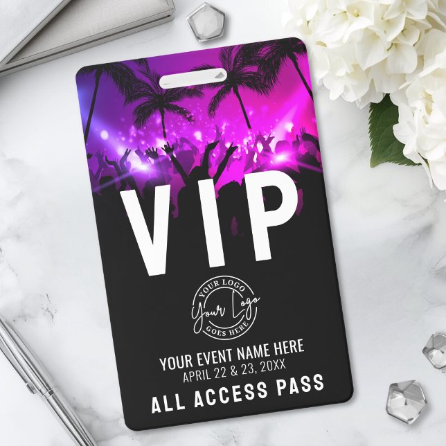 All Access Pass Your Logo Event VIP ID Badge (All Access Pass Your Logo Event VIP Badge)