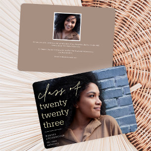 All Aligned Foil Photo Graduation Announcement