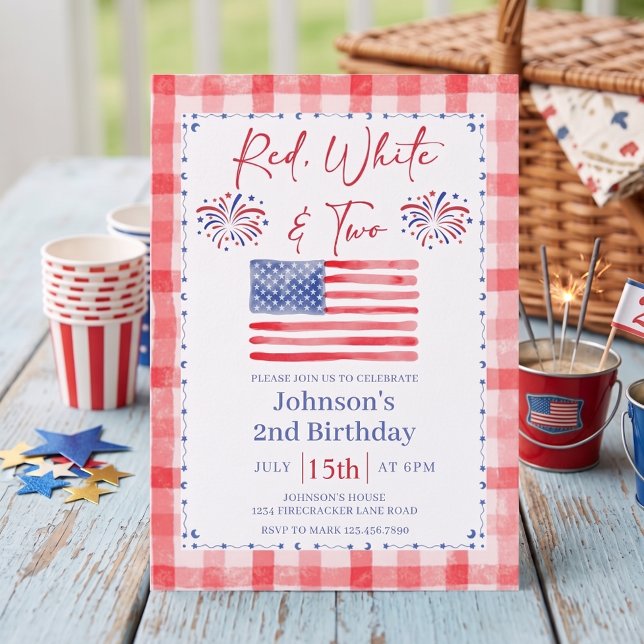 All American 2nd Birthday Invitation (Creator Uploaded)