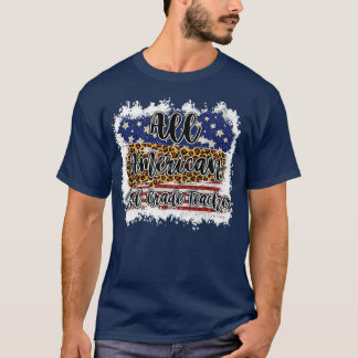 All American 2nd Grade Teacher Leopard Matching Sc T-Shirt