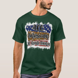 All American 3rd Grade Teacher Leopard Matching Sc T-Shirt
