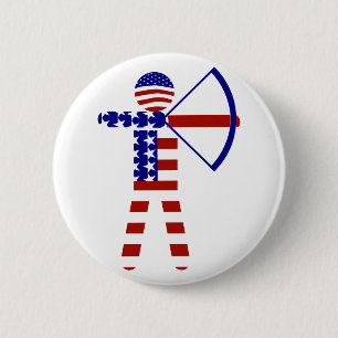 All-American Archer / Archery 6 Cm Round Badge