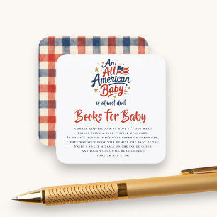 All American Baby Books for Baby Shower Enclosure Card