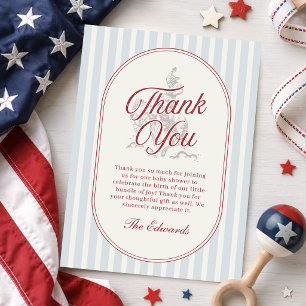All American Baby July Fourth 4th Baby Shower Thank You Card
