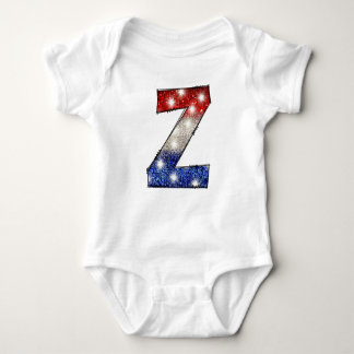 All American Baby Letter Z - July 4th USA Baby Bodysuit