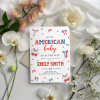 All American Baby Shower Invitation Coquette