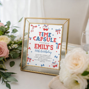All American Baby Time Capsule Table Sign