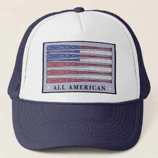 All American baseball bats flag patriotic hat