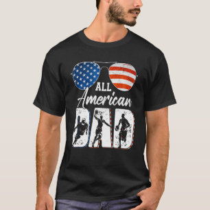 All American Basketball Dad Usa Flag Sunglasses 4t T-Shirt