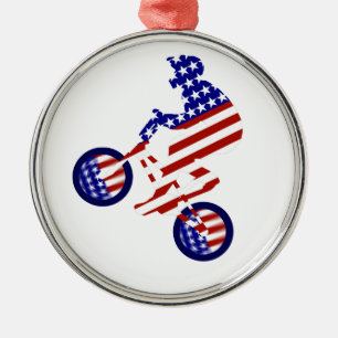All-American BMX Rider Metal Tree Decoration