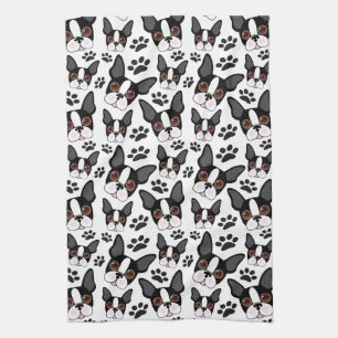 All American Boston Terrier Pet Puppy Dog Tea Towel