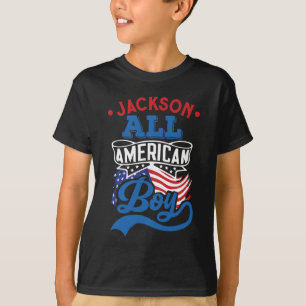 All american boy 4th july patriotic family naming T-Shirt