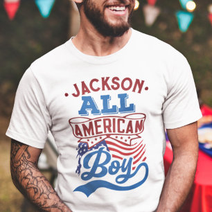 All american boy 4th july patriotic family reunion T-Shirt