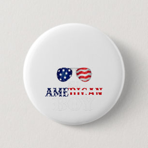 All American Boy 4th of July Boys Kids Sunglasses 6 Cm Round Badge