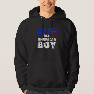 All American Boy 4th Of July Boys Kids Sunglasses Hoodie