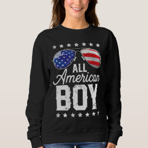 All American Boy 4th of July Boys Kids Sunglasses  Sweatshirt