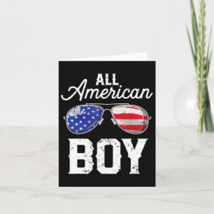All American Boy 4th Of July Usa Boys Patriotic Te Card