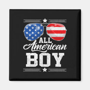 All American Boy 4th Of July Usa Sungles Family Ma Magnet