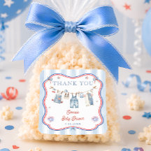 All American Boy Baby Shower Thank You